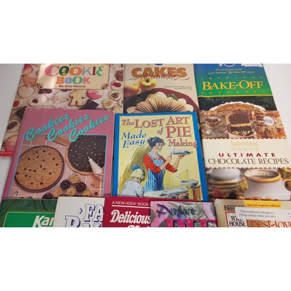 Lot‎ of 11 Dessert Cookbooks Recipe Cook Booklets Paperback, Cookies Nestle Karo